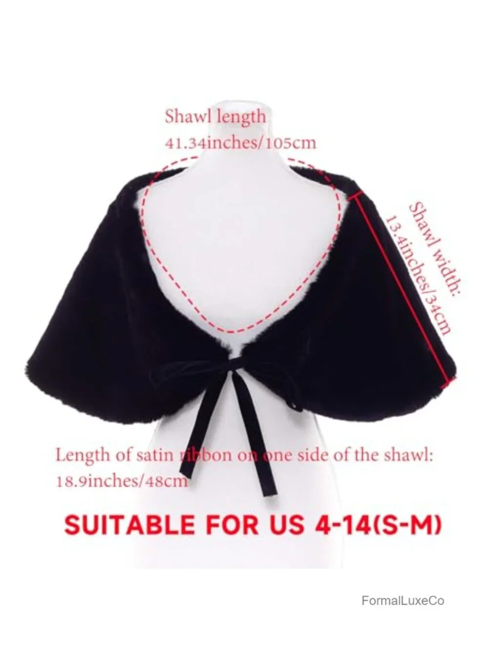 Faux Fur Wrap Shawl Sleeveless Capelet Bridal Wedding Stole Bolero Shrug